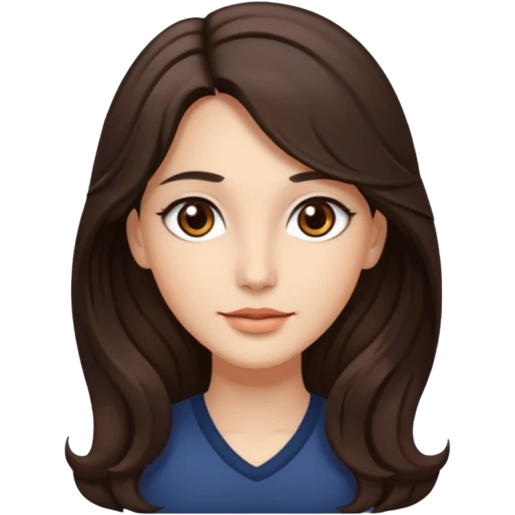 Briseide ha i capelli lunghi lunghi fino alla vita e castano scuro e leggermente ondulati, gli occhi castani e ha il viso allungato emoji