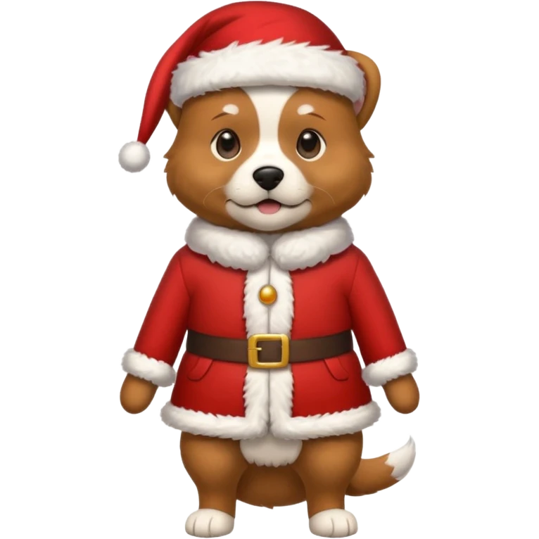 dog full body wearing a christmas outfit emoji