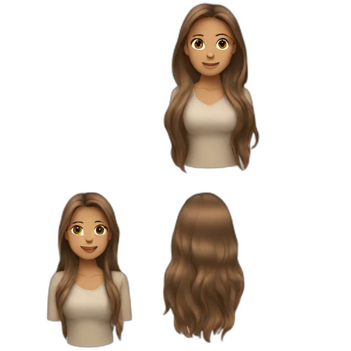 woman tan skin long hair with laptop emoji