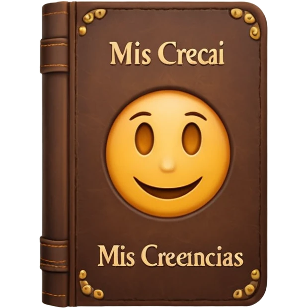 a book with the name "mis creencias" emoji