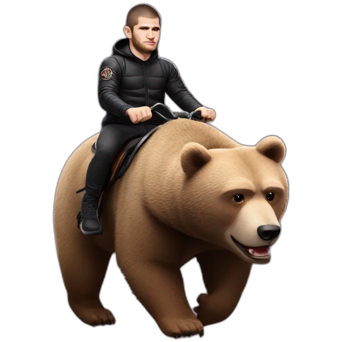 khabib nurmagomedov riding a bear emoji