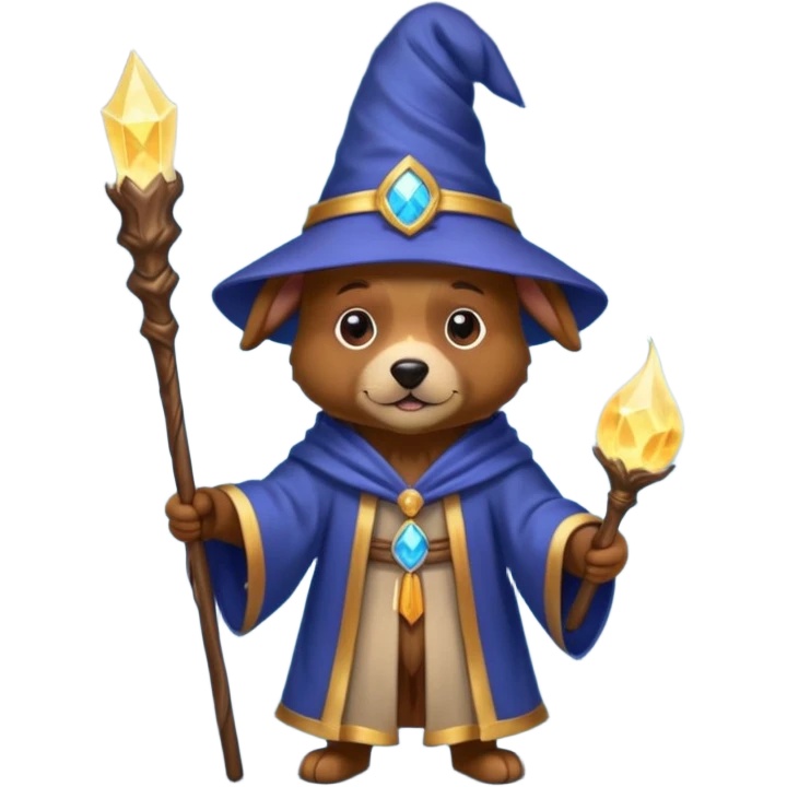 Dog wizard emoji