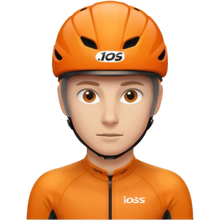 bicycle racer helmet orange emoji