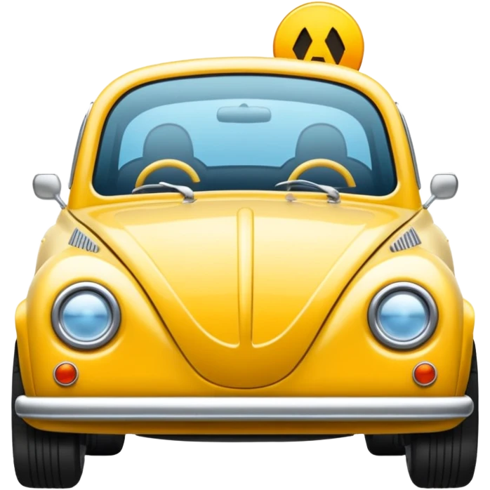 Auto blanco yendo al cine emoji