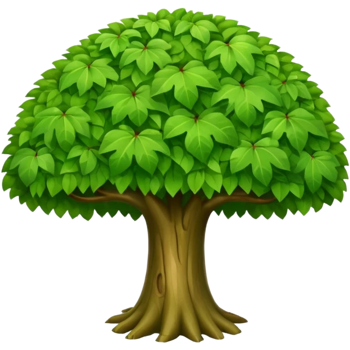 broad leafy tree rounded canopy emoji