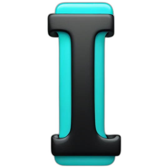 black lowercase letter t and turquose verical bar to the right of it emoji