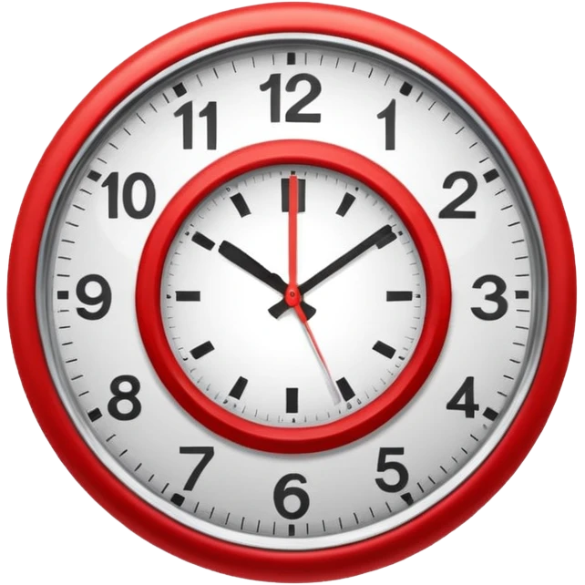 red clock emoji
