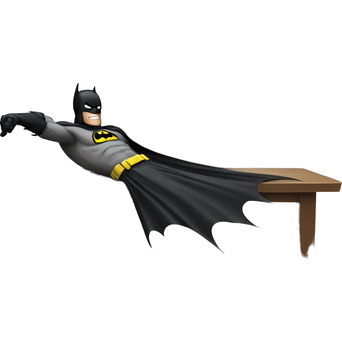 batman flips over a table emoji