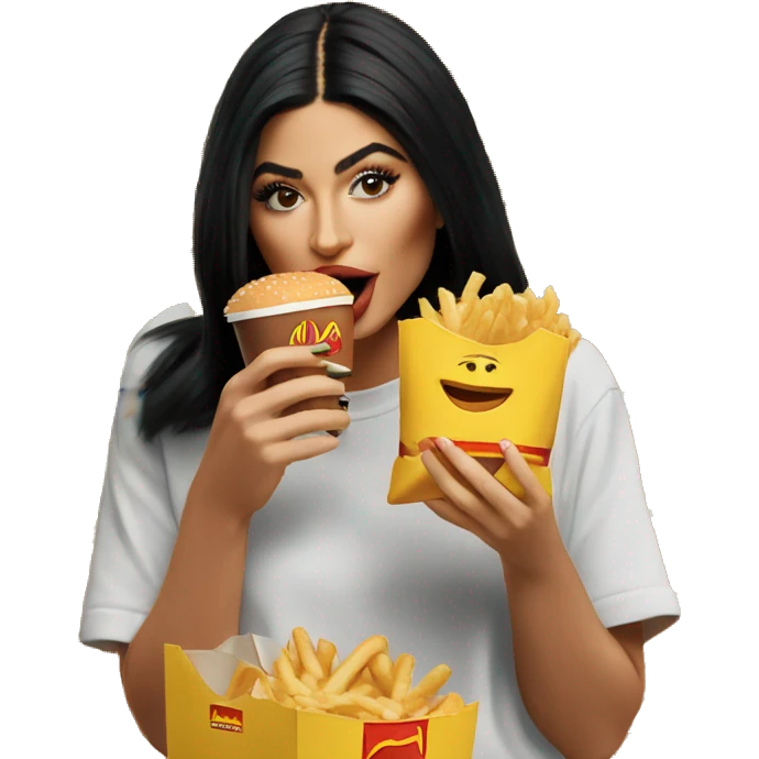 kylie jenner eating mcdonalds emoji