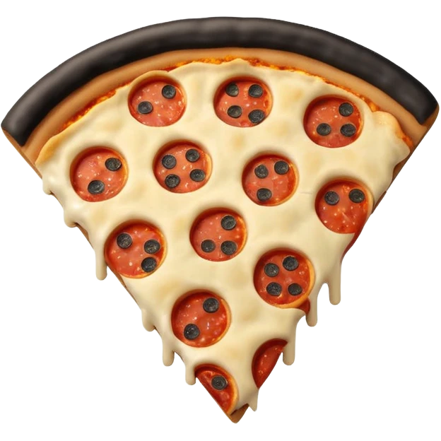 mystery pizza, black full filled in black pizza outline with a question mark on it emoji