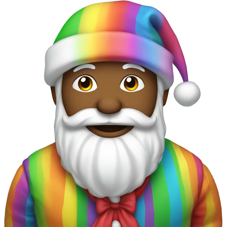Santa in de rainbow emoji