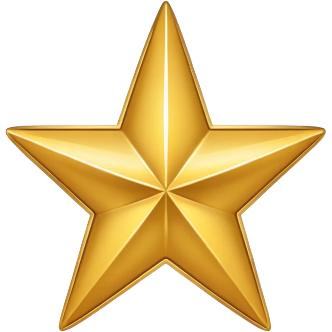 gold metal style icon of a star emoji