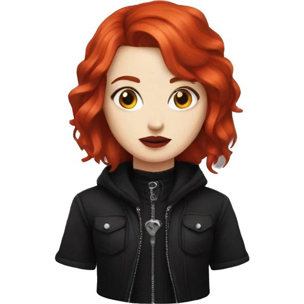 redhead-goth emoji