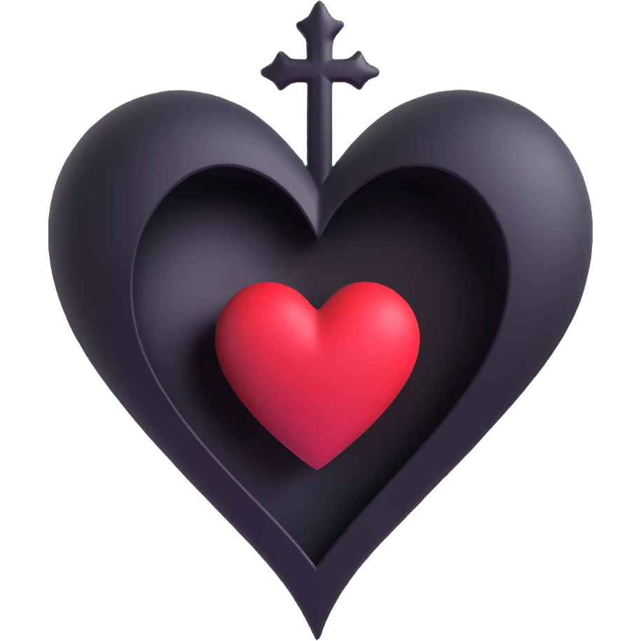Gothic heart emoji