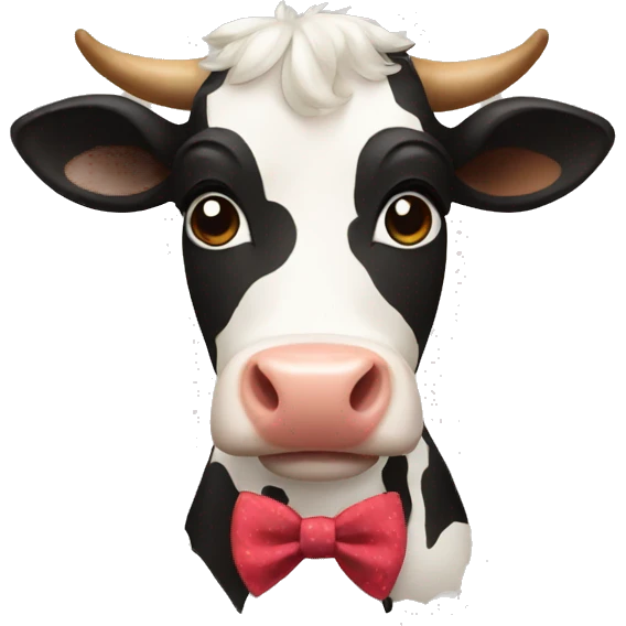 cow with bow tie emoji