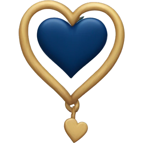 Navy blue heart emoji