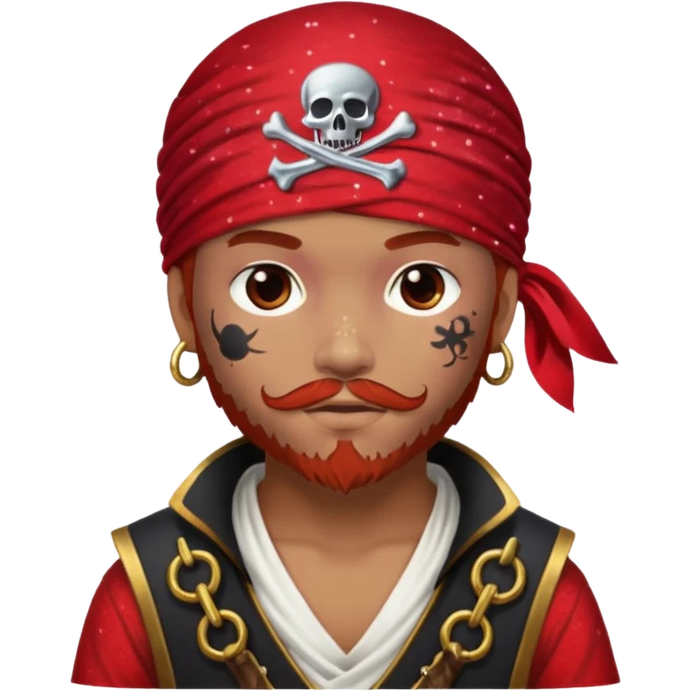 red glitter pirate emoji