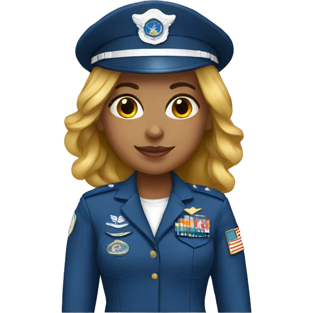 air force girl emoji