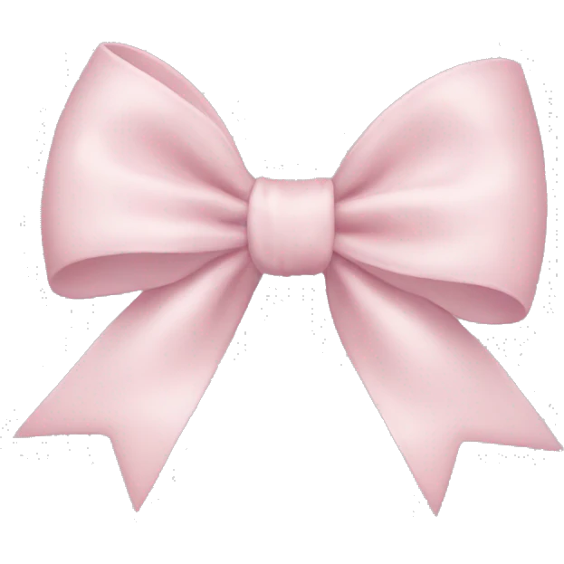 Pale Pink bow emoji