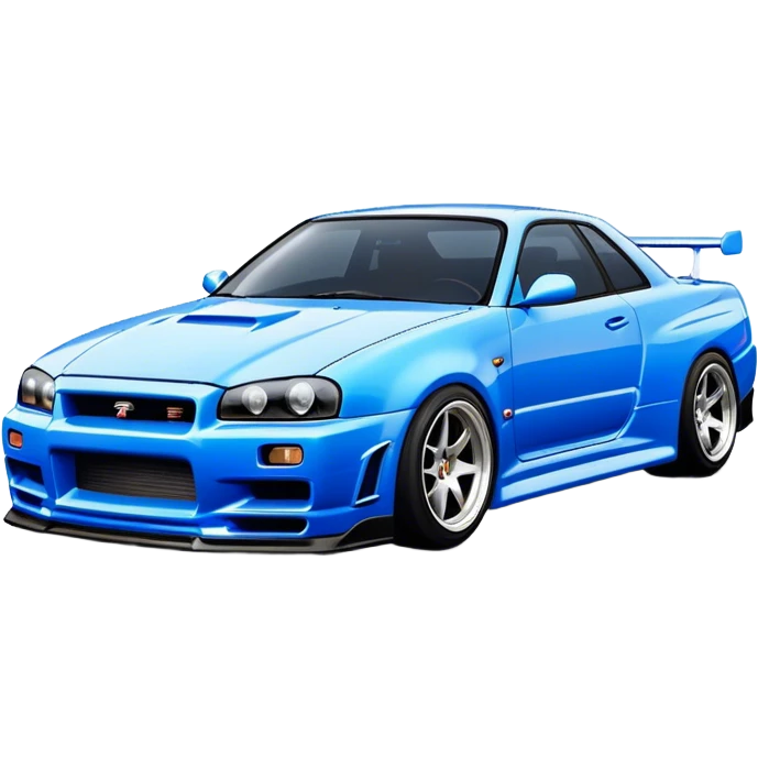 Skyline r34 fast and furious blue emoji
