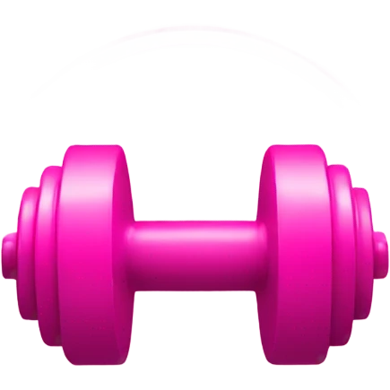 Pink dumbbells on pink circle emoji