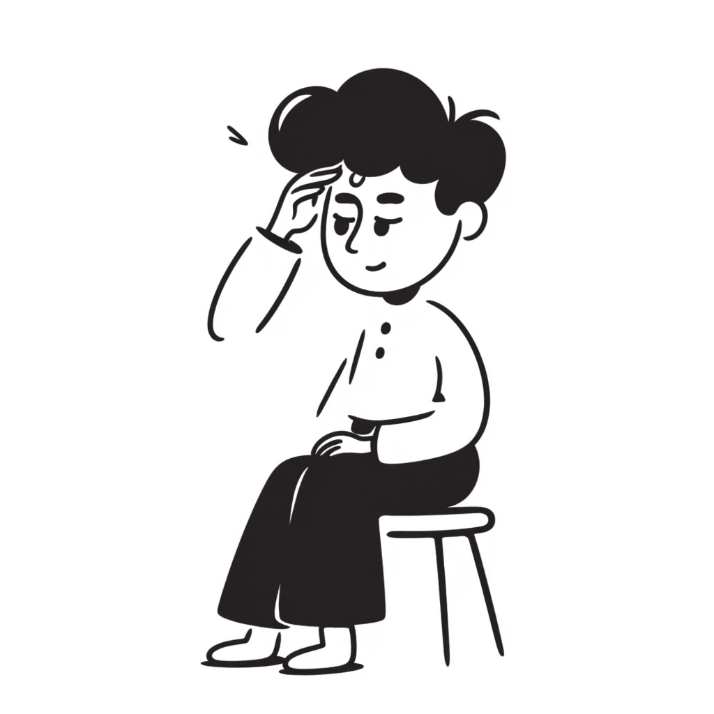 A pale person feeling dizzy and fatigued due to anemia emoji