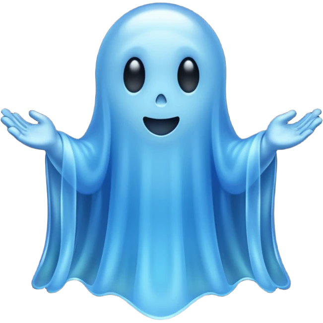 Glitter Blue Ghost emoji