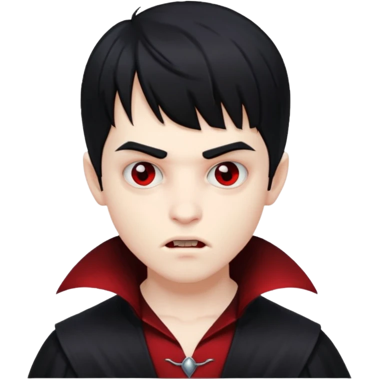 boy vampire with black hair and bangs emoji
