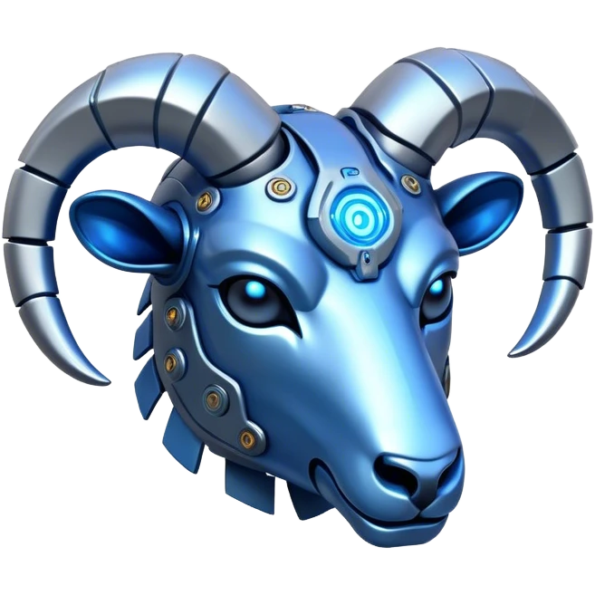 Cybernetic Ram(Goat) head  emoji