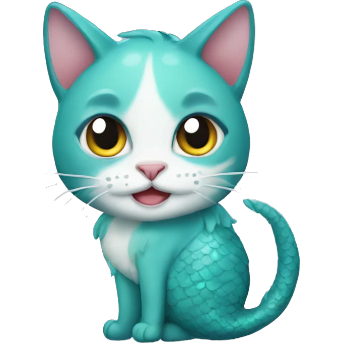 Mermaid cat emoji