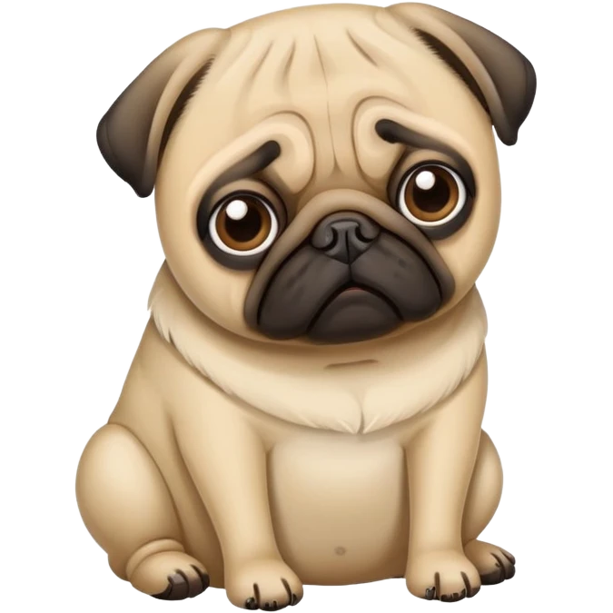 Sick Pug emoji emoji