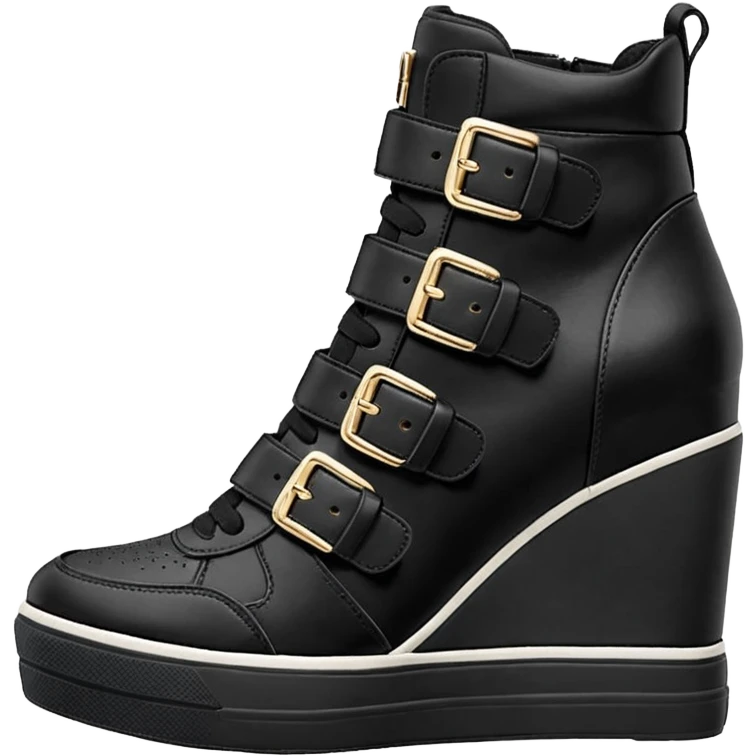 steve madden wedge sneakers strap no buckle emoji