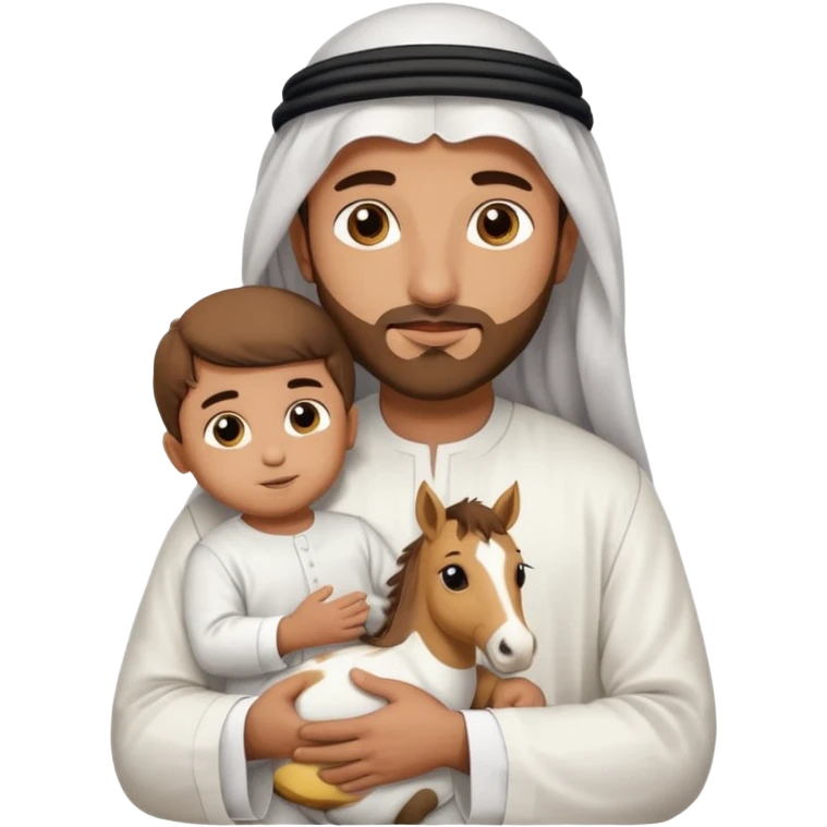 uae sheikh hoding a baby horse emoji
