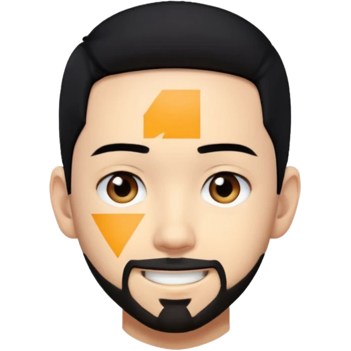 Mike Shinoda with black hair emoji