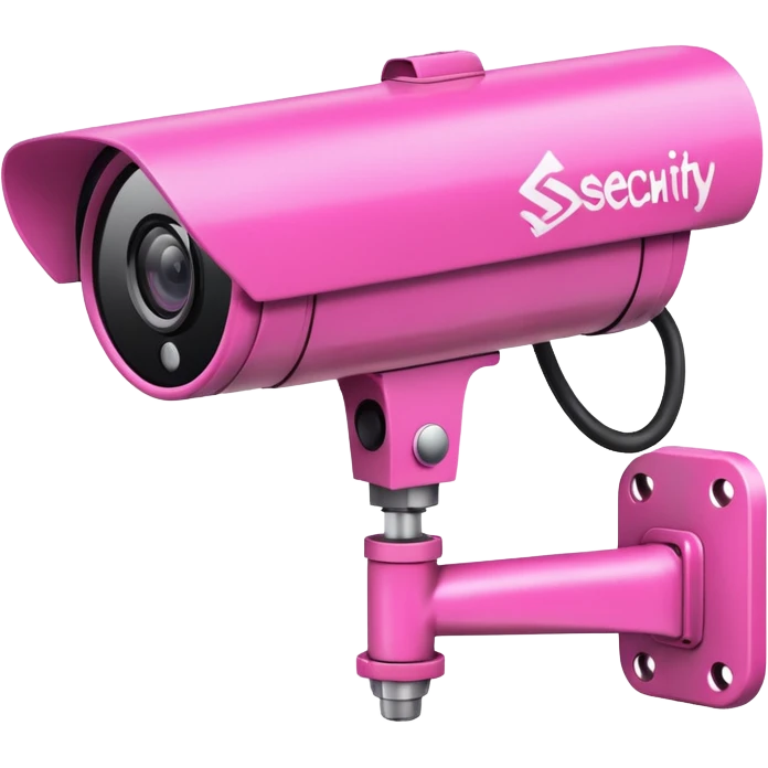 Security Camera pink with graffity emoji