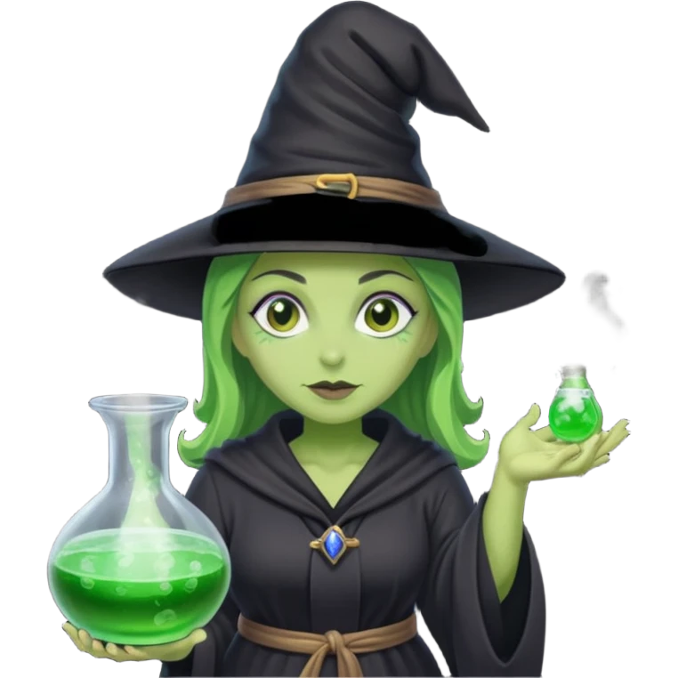 green witch cooking potion emoji