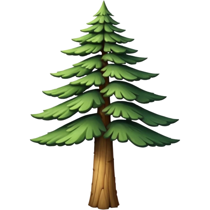 Ponderosa pine tree skinny and tall realistic  emoji