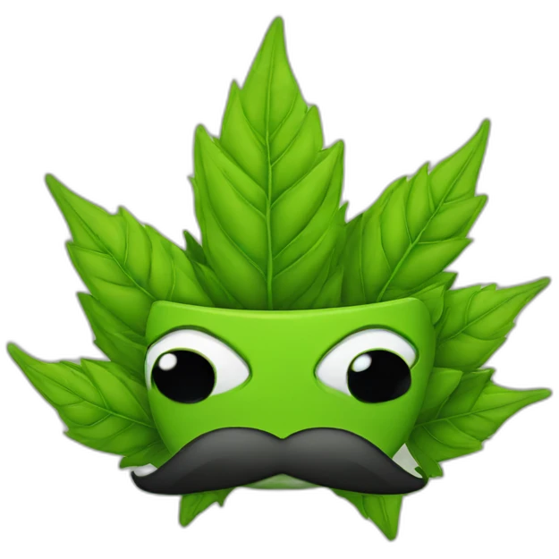 weed man mustache emoji