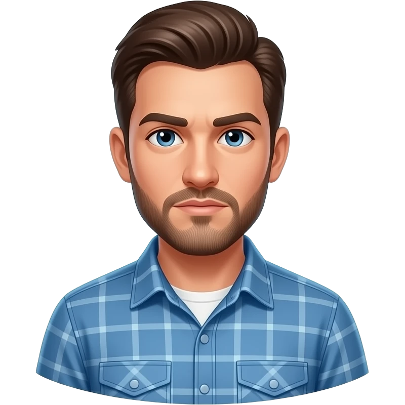 A informal man, glowing digital, communication, chat symbols, a floating Facebook logo on the shoulder, looking at viewer with serious. Text on below: 'What's your topic, lady?'. Shimmering red cross and green check icons, sharp edges emoji