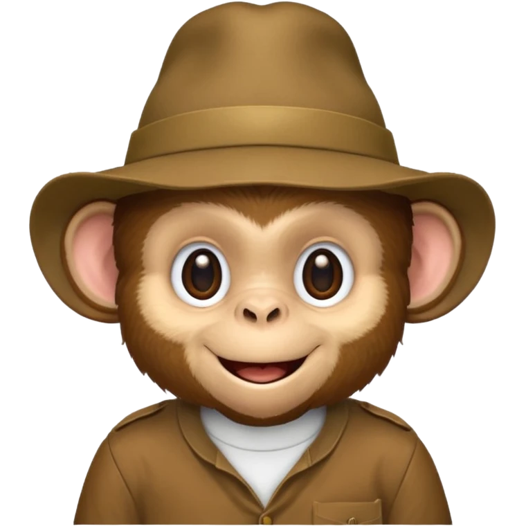 monkey with hat and shirt emoji