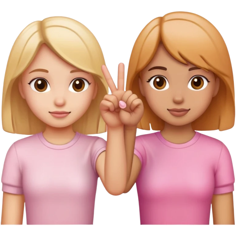 Two girls making a pinky promise  emoji