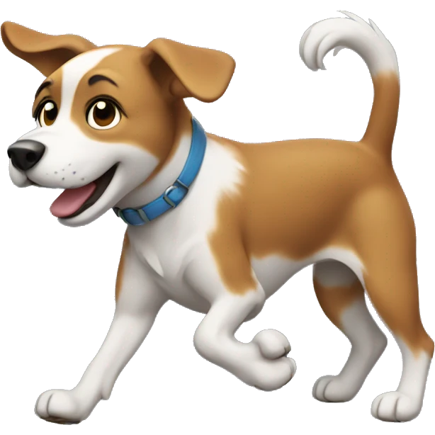 Dog dancing emoji