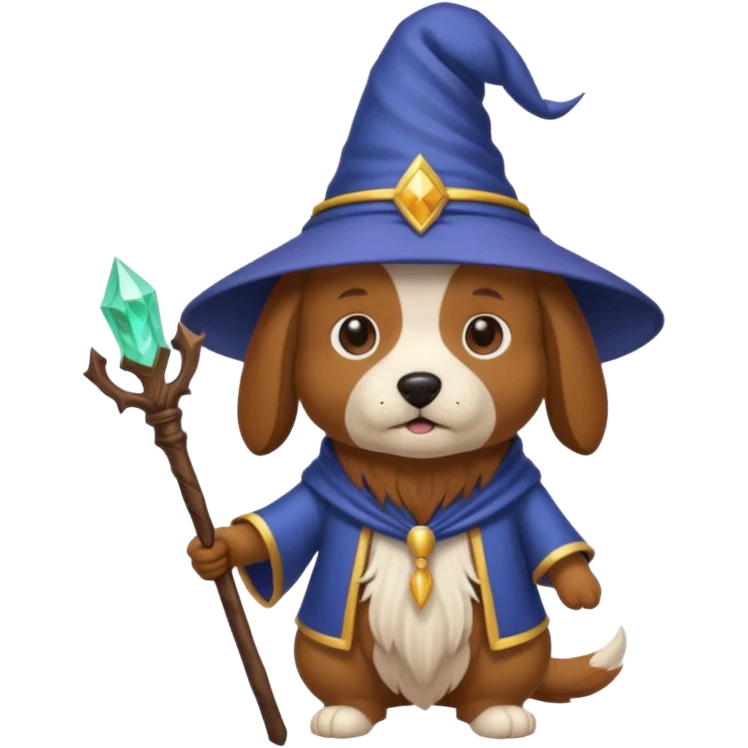 Dog wizard emoji