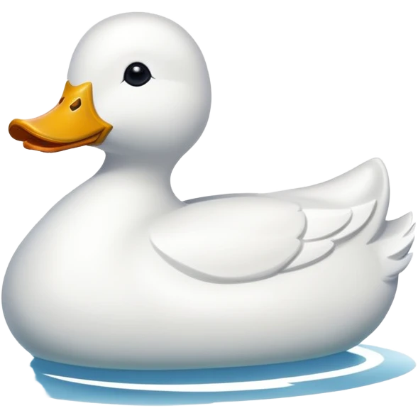 white Duck shaped boat emoji
