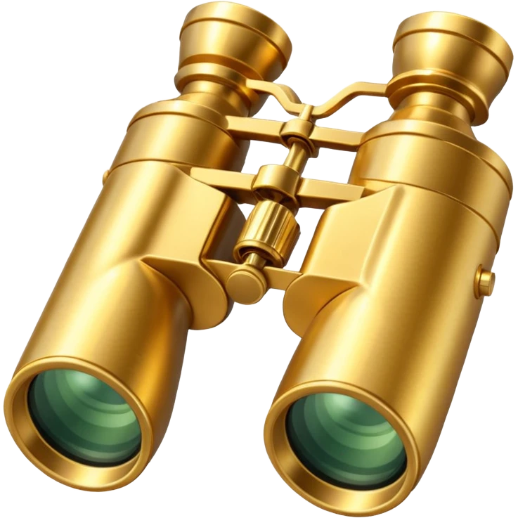  gold binoculars with large lenses make lenses point out straight emoji