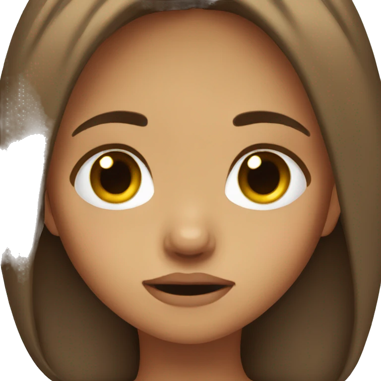 brown hair girl cry emoji