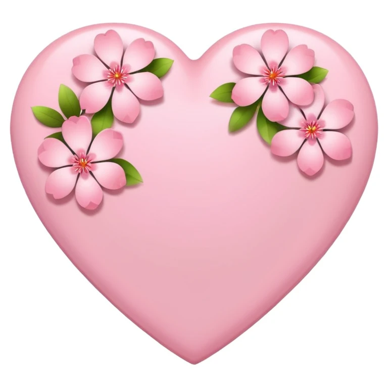 heart with sakura flowers emoji
