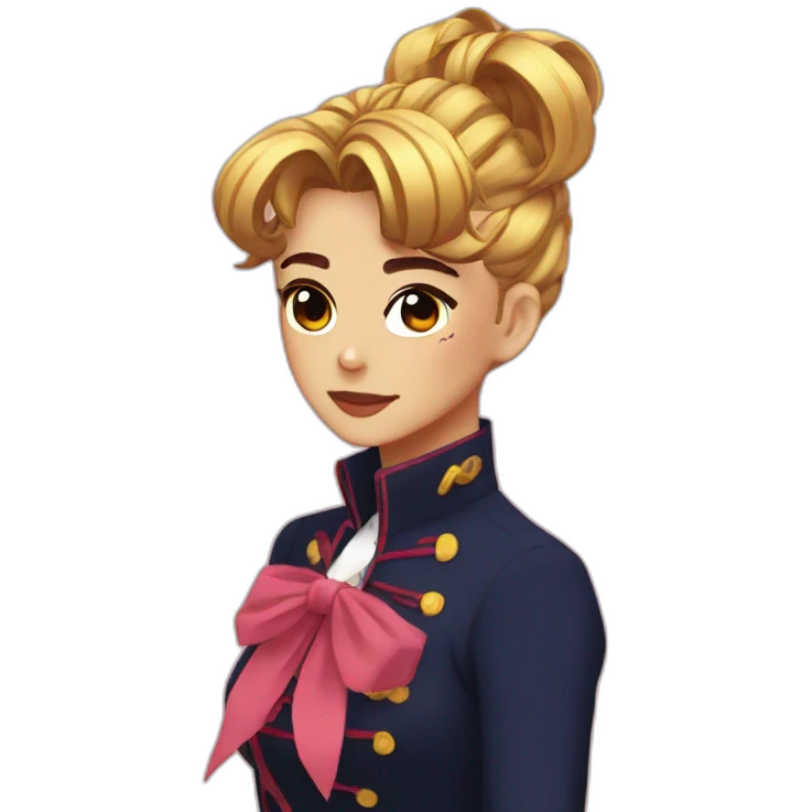 Utena messy bun emoji