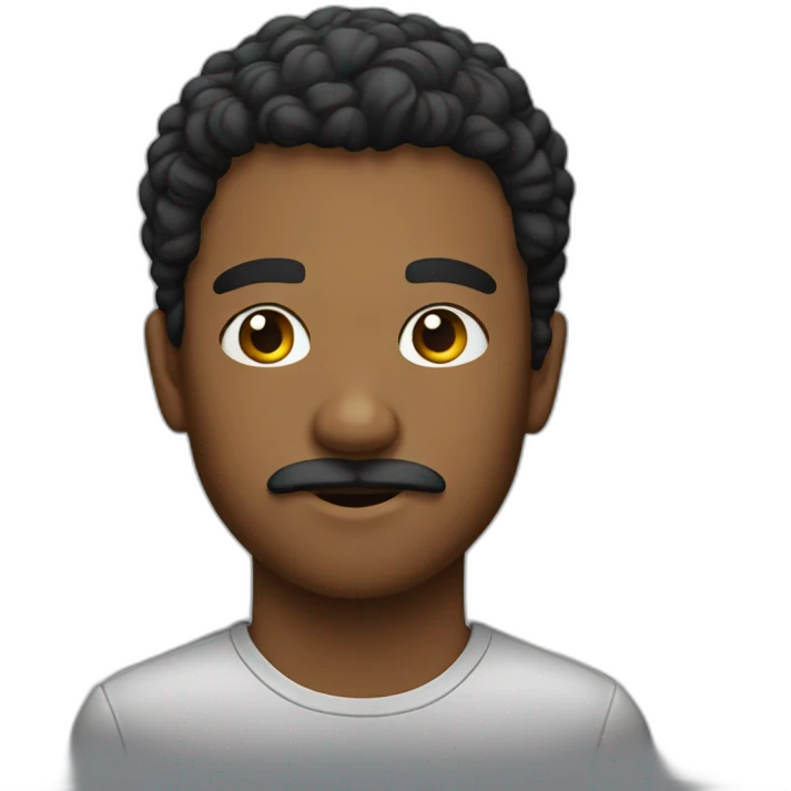 young man with mustashe emoji