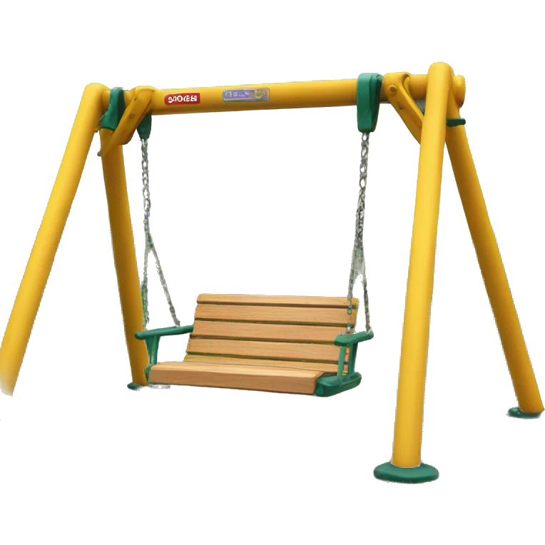 Backless swing set wood, metal emoji